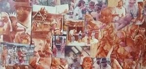 Saettedamen how it started - a hand-made poster on the wall inside the communal area at Saettedamen