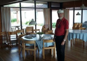 Arne at the first cohousing development in Denmark
